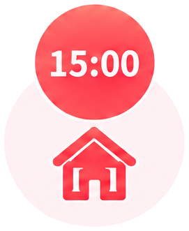 15:00 振り返り・帰宅